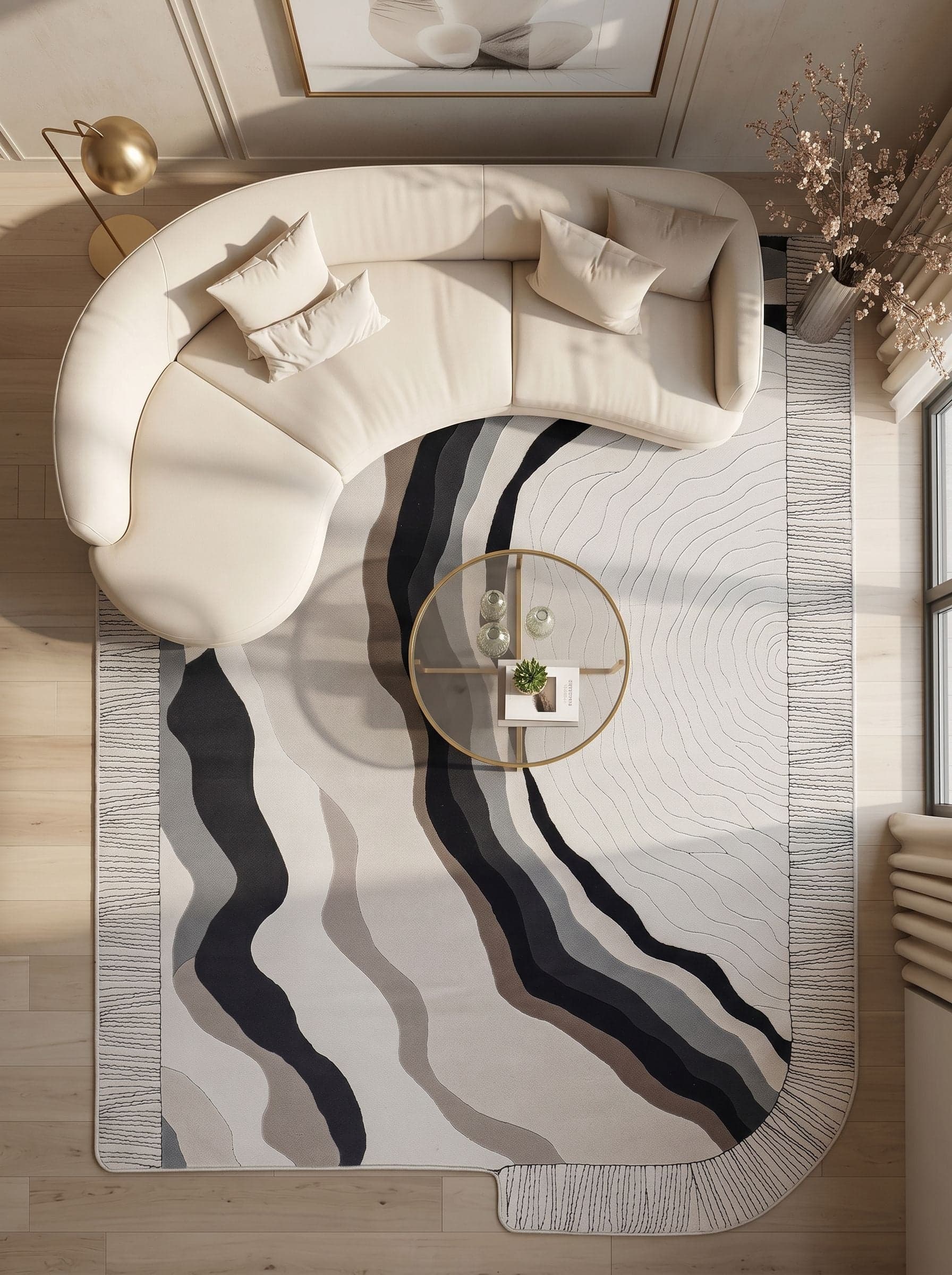 Luxora LX004 — Days in Colours Halı Luxora koleksiyonu — çok renkli özel formlu halı