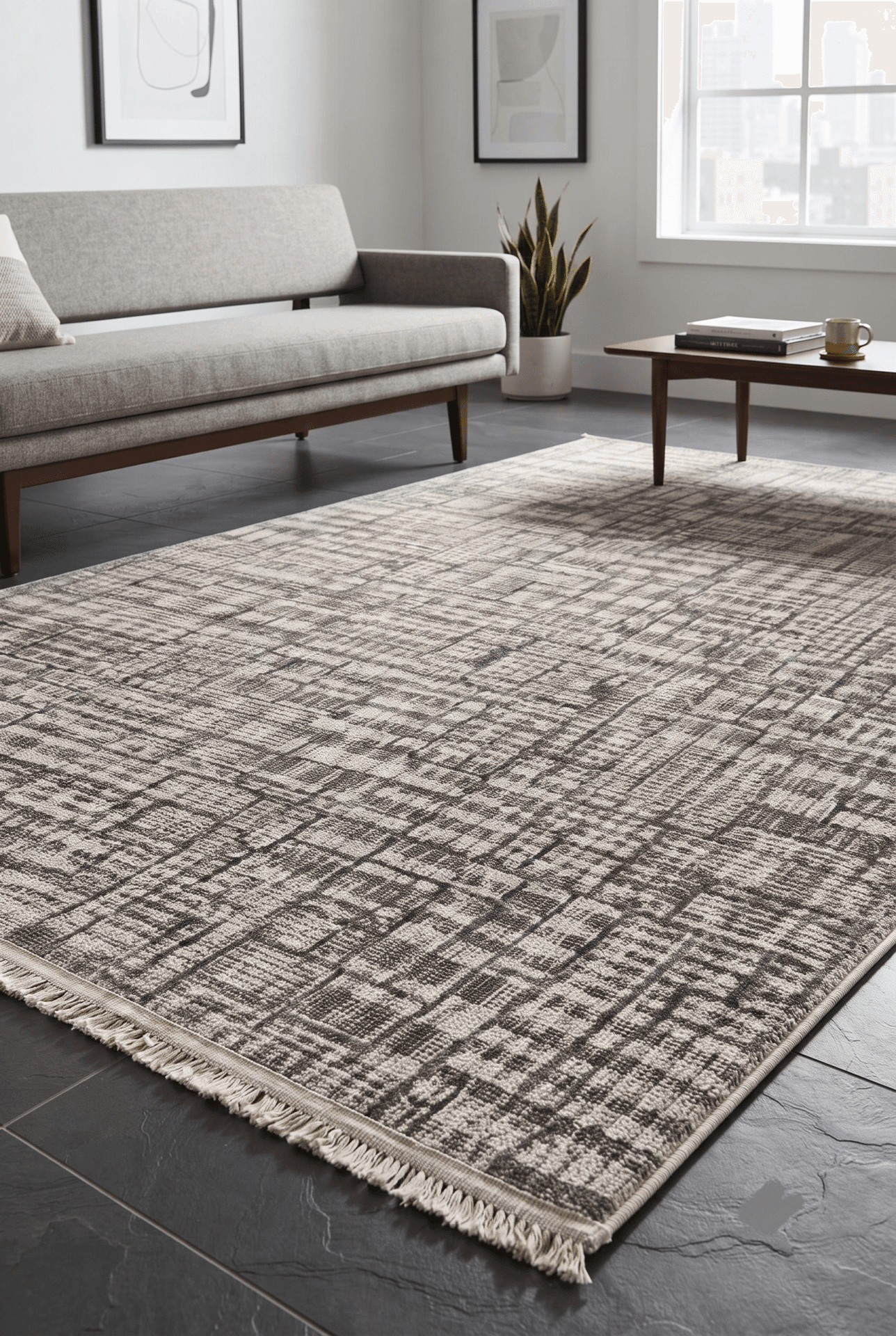 Country 7328A — Pastel Halı Country koleksiyonu — bej dikdörtgen halı
