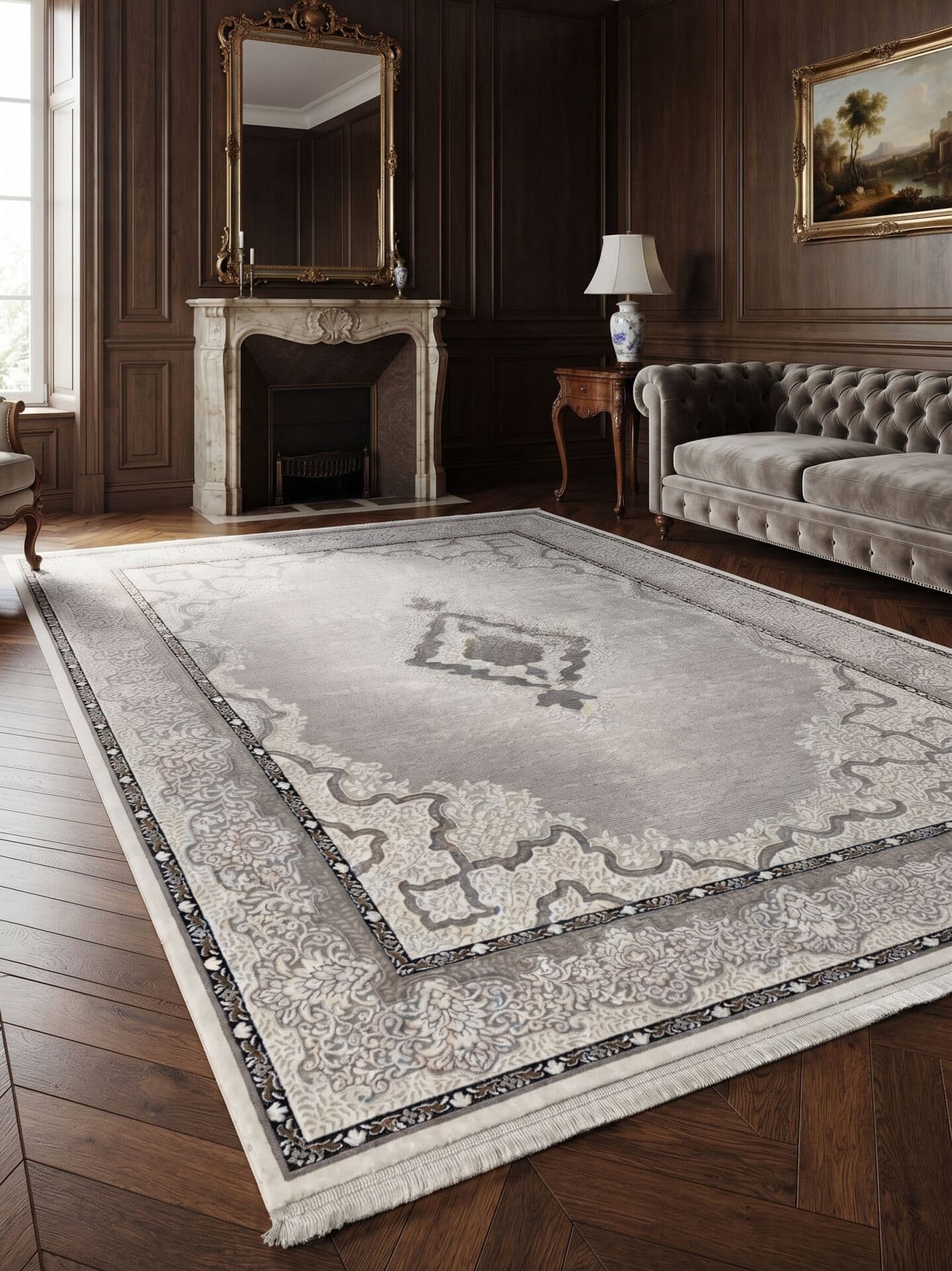 Esila D283C Grey — Pastel Halı Esila koleksiyonu — dikdörtgen halı