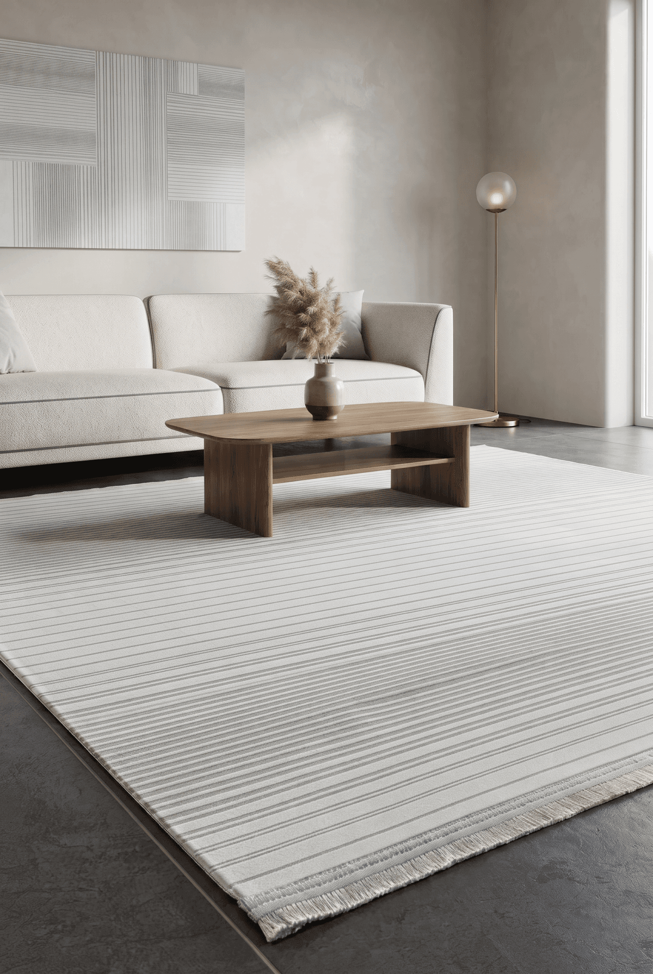 Line E5579 Krem — Pastel Halı Line koleksiyonu — dikdörtgen halı