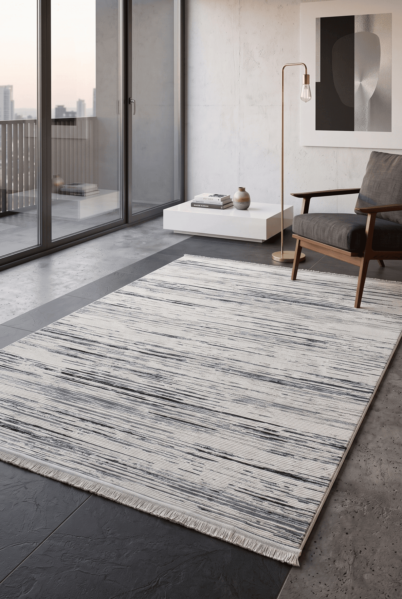Line 6618A Lacivert — Pastel Halı Line koleksiyonu — dikdörtgen halı