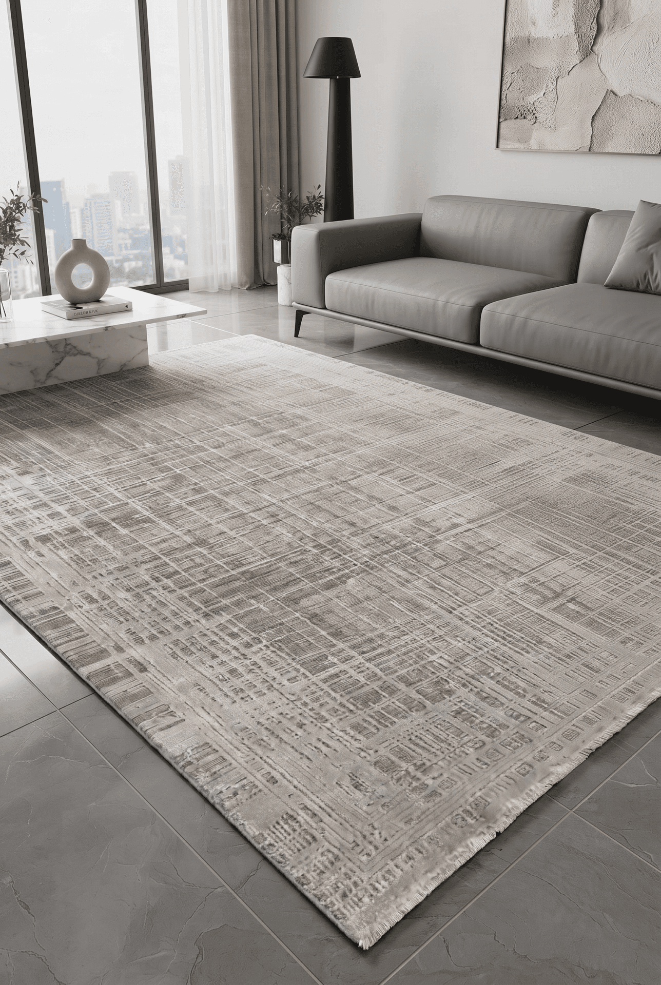Lorenza 503A Gri — Pastel Halı Lorenza koleksiyonu — dikdörtgen halı