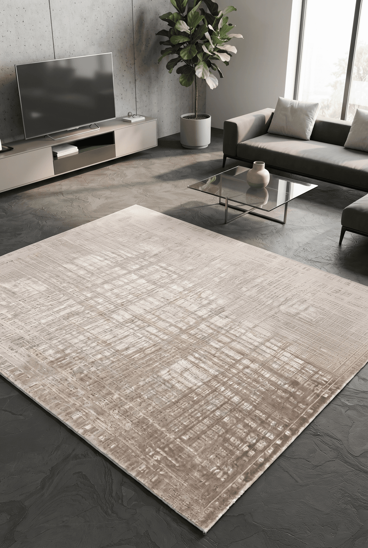 Lorenza D503D — Pastel Halı Lorenza koleksiyonu — vizon dikdörtgen halı