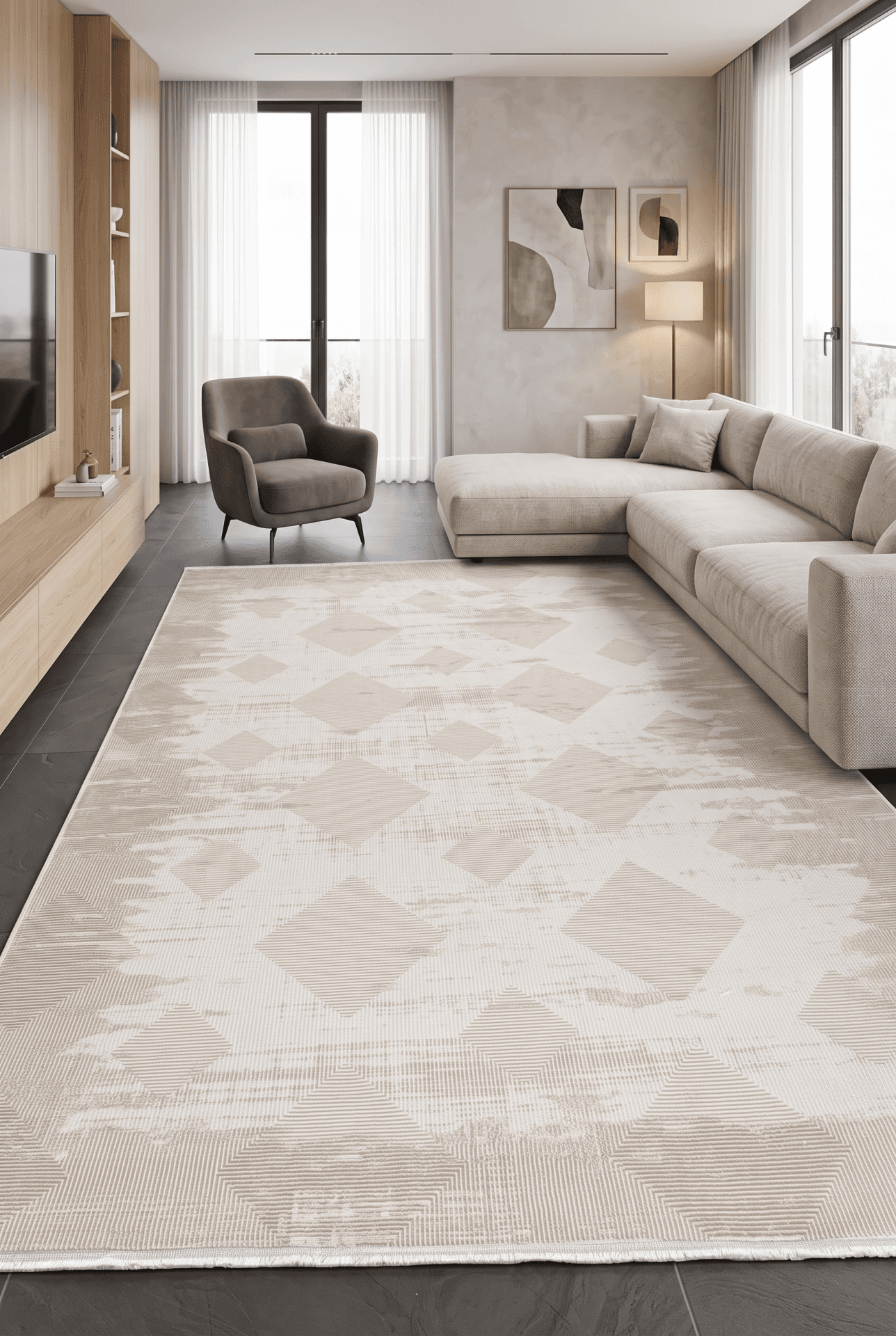 Moda 30829A Beıge — Pastel Halı Moda koleksiyonu — dikdörtgen halı