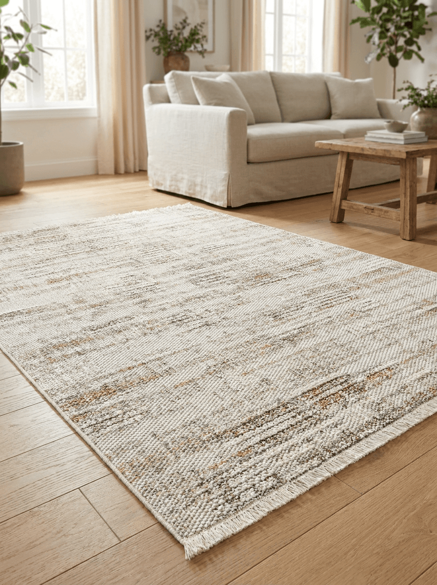 Motto 8851A Krem Kiremit — Pastel Halı Motto koleksiyonu — dikdörtgen halı