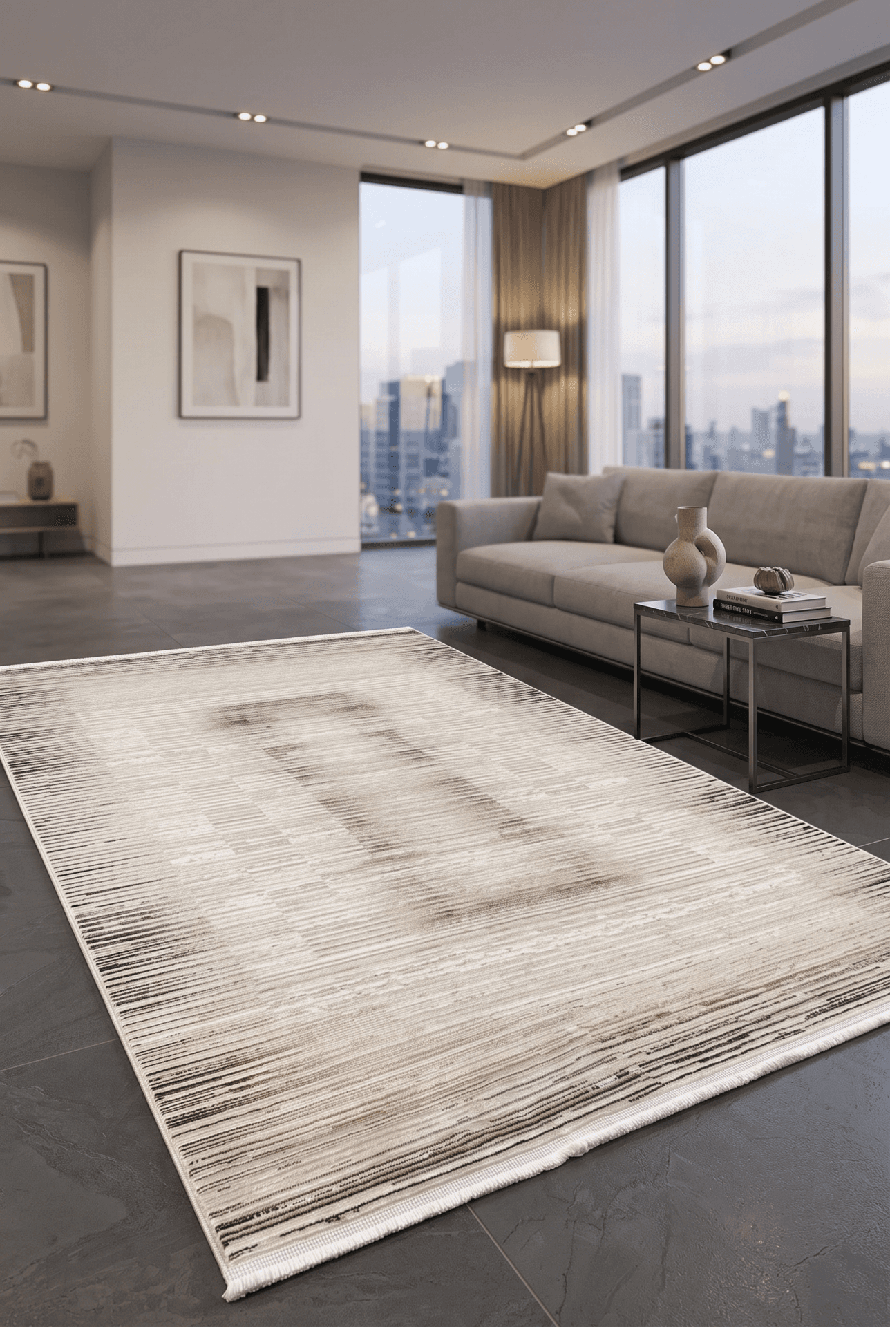 Ocean 30304A Krem Vizon — Pastel Halı Ocean koleksiyonu — dikdörtgen halı