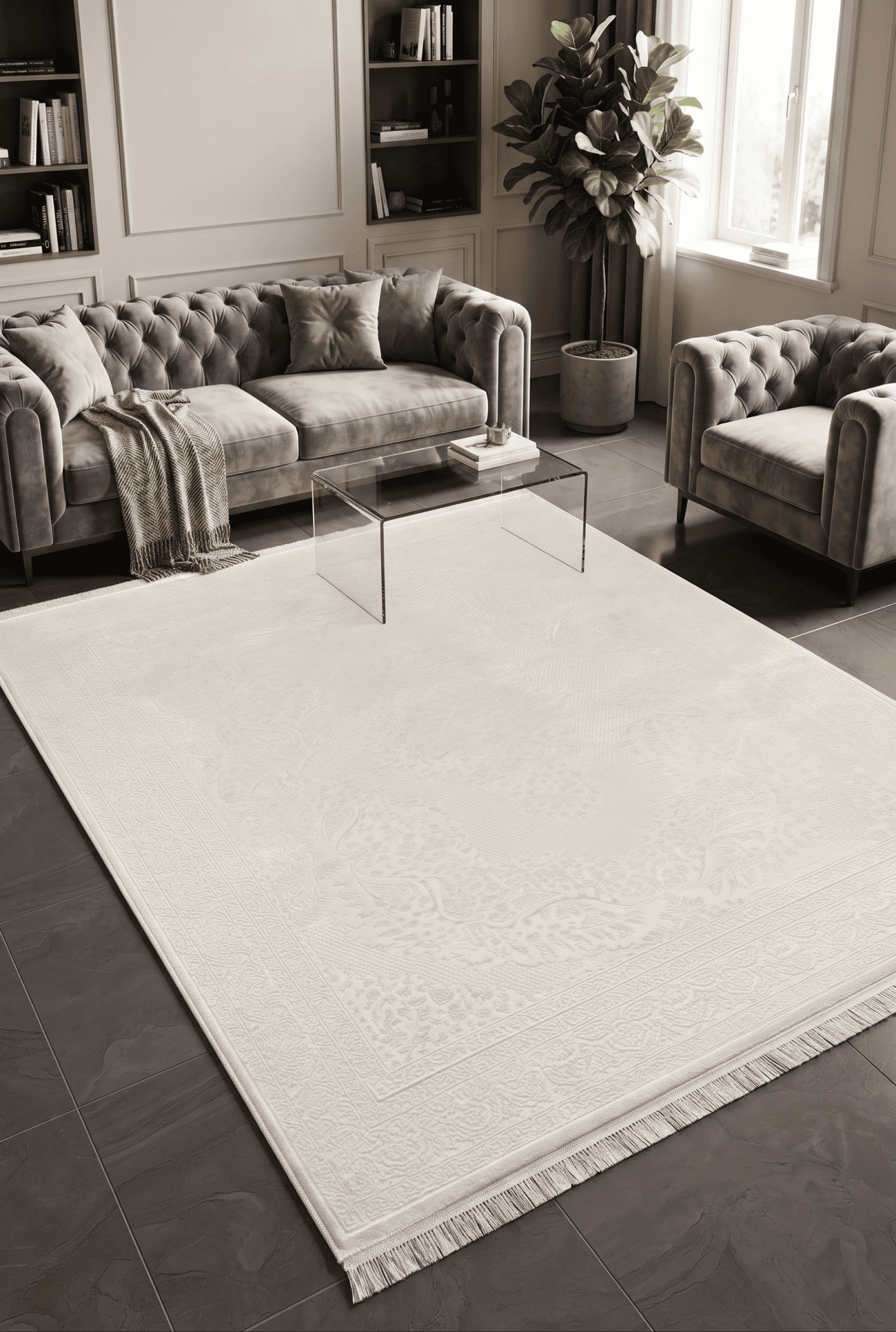Ocean 8512A Krem — Pastel Halı Ocean koleksiyonu — dikdörtgen halı