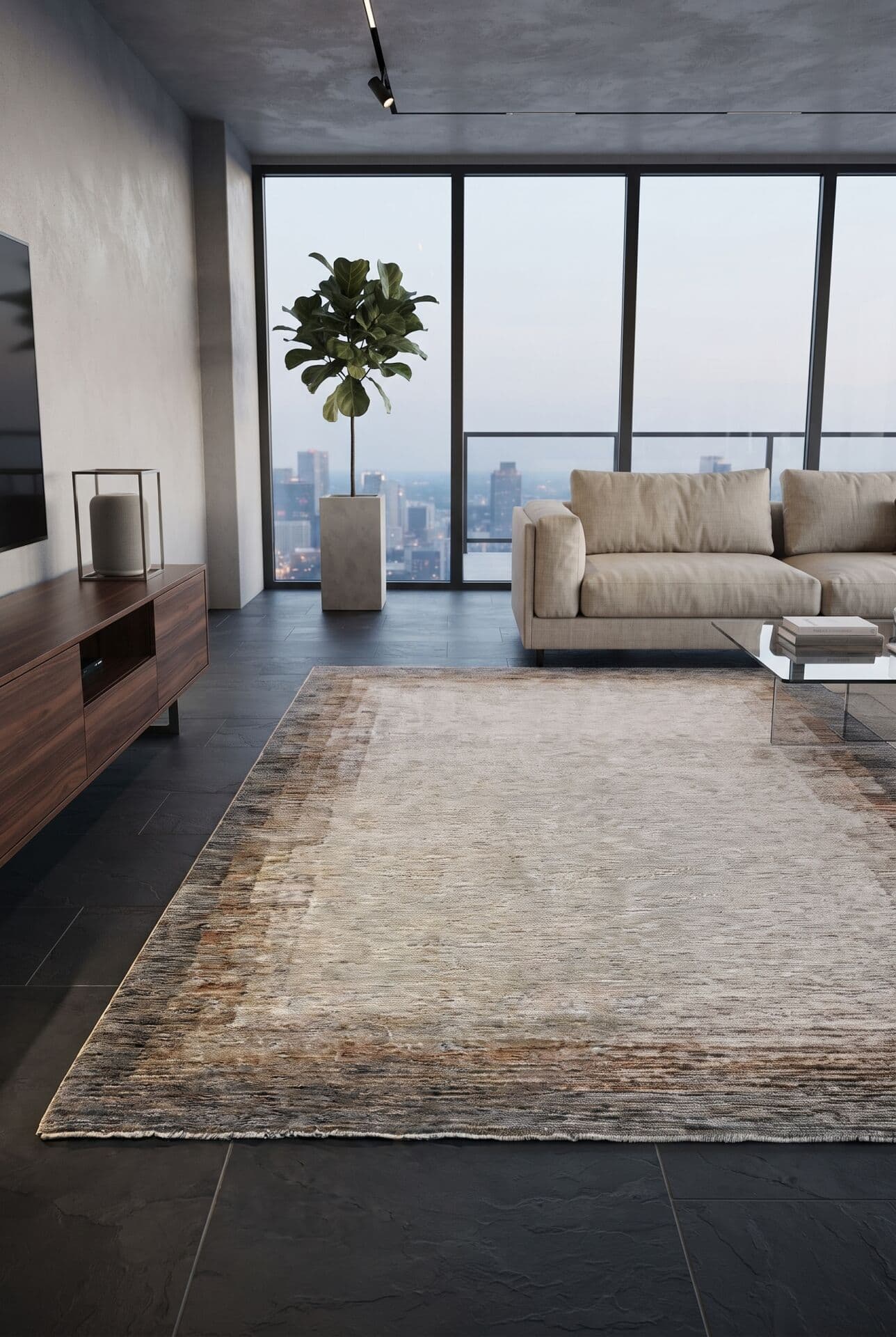 Petra E131B Kahve — Pastel Halı Petra koleksiyonu — dikdörtgen halı