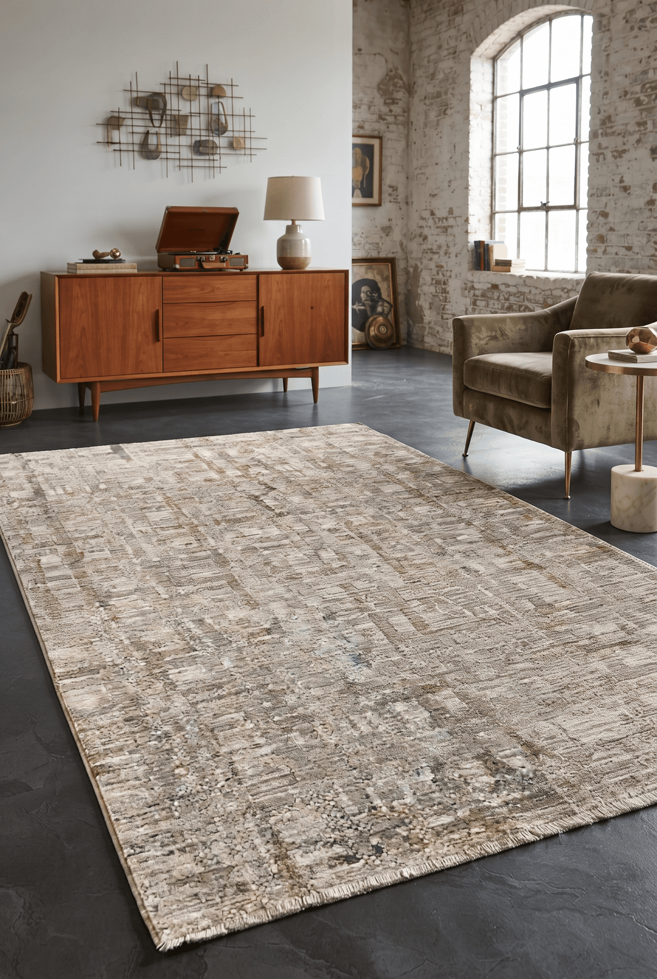 Petra E904A — Pastel Halı Petra koleksiyonu — kahve dikdörtgen halı
