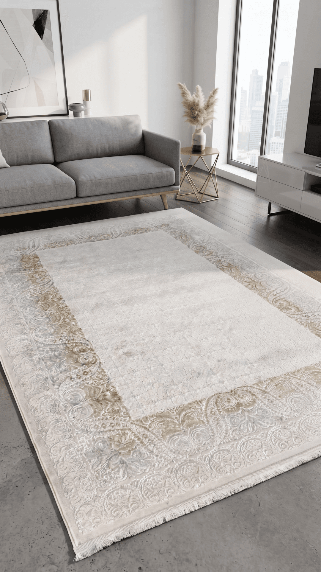 Rogy 6944A Krem — Pastel Halı Rogy koleksiyonu — dikdörtgen halı