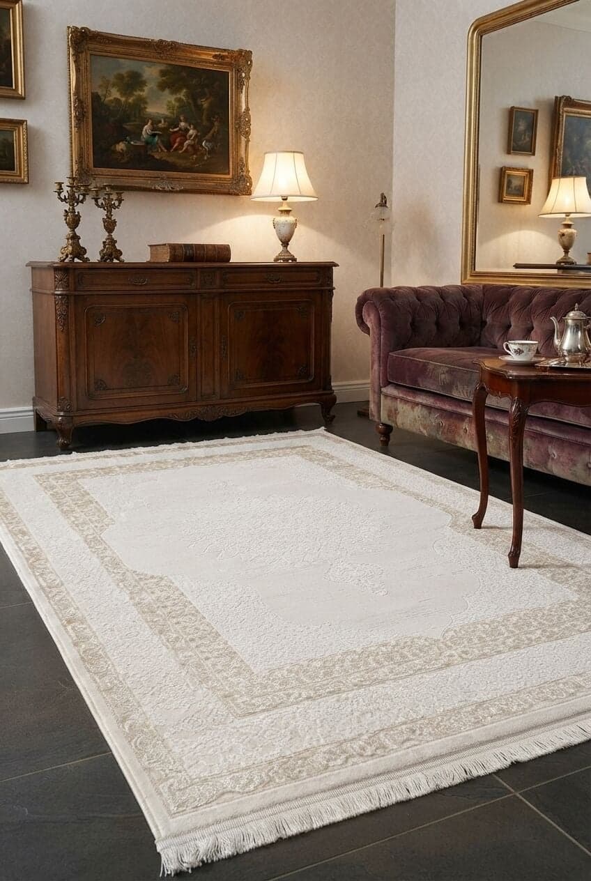 Rogy 6965A Krem — Pastel Halı Rogy koleksiyonu — dikdörtgen halı