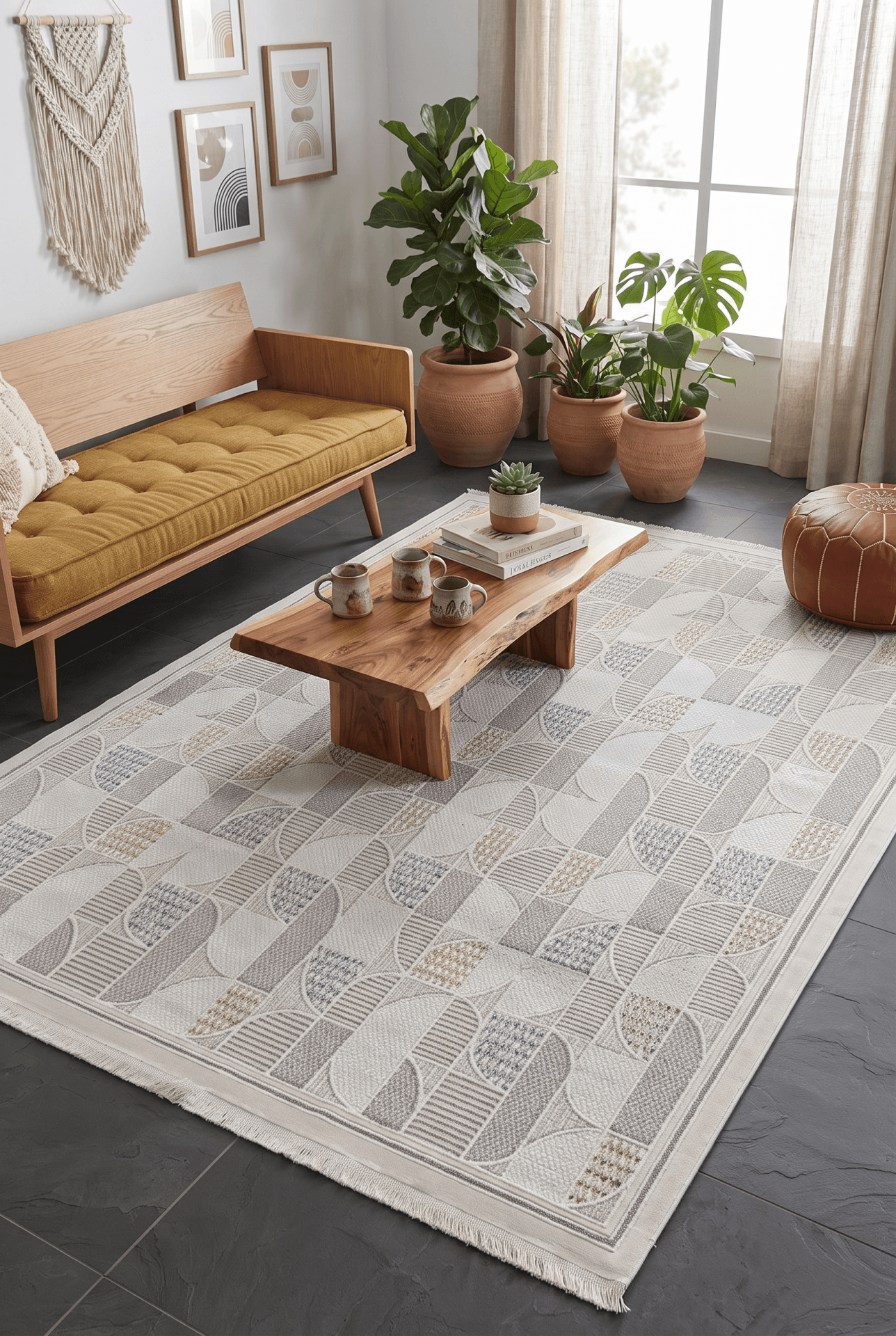 Senfoni 324C Krem Multi — Pastel Halı Senfoni koleksiyonu — dikdörtgen halı